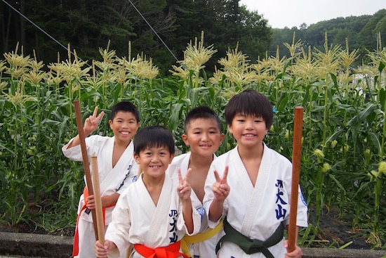 2018 夏合宿 2日目 早朝稽古 トウモロコシ