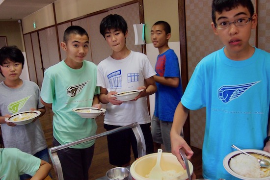 2018 夏合宿 2日目 昼食 行列